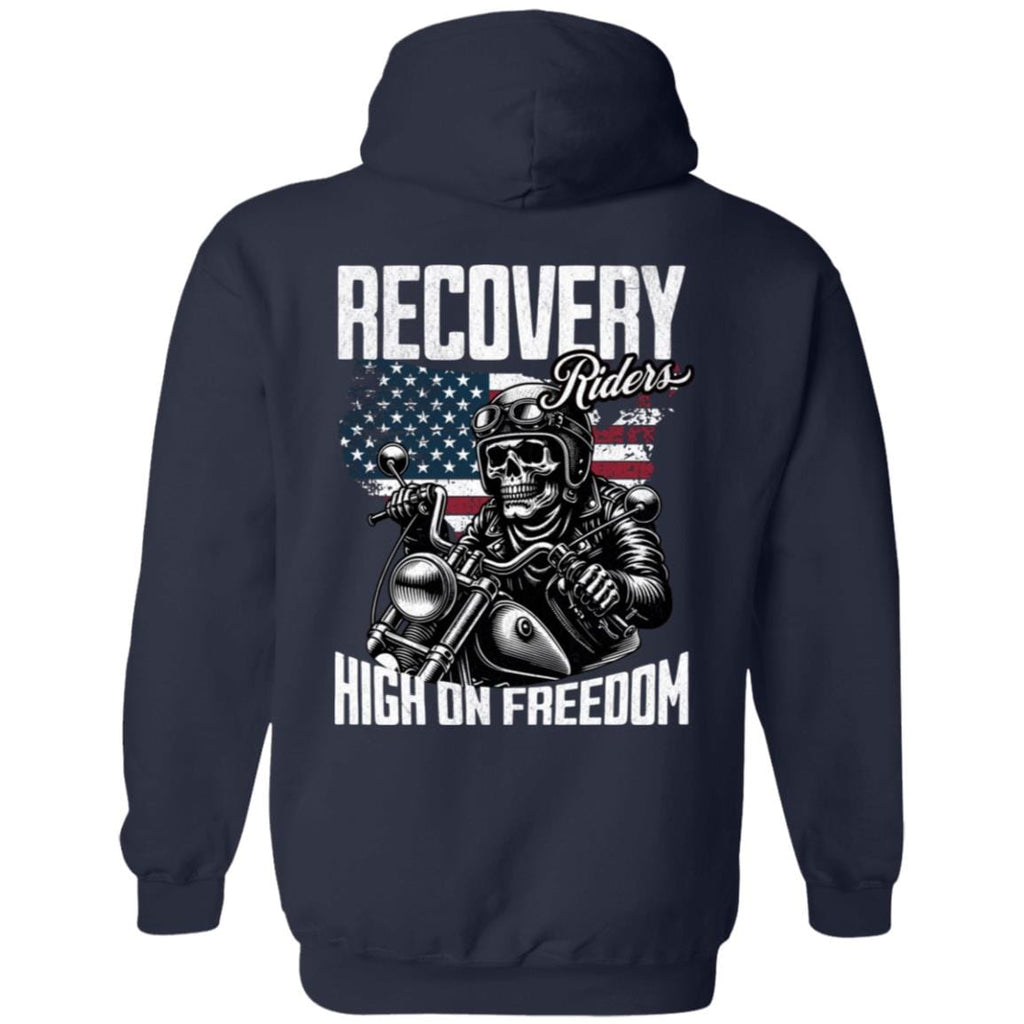 High On Freedom Sobriety Motorcycle Hoodie