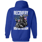 High On Freedom Sobriety Motorcycle Hoodie