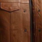Sharp Shooter Men's Motorcycle Leather Vest