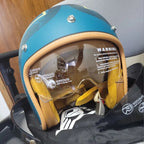 The Street King Vintage Open Face Motorcycle Helmet