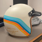 The Street King Vintage Open Face Motorcycle Helmet