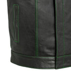 The Cut Men's Motorcycle Leather Vest, Multiple Color Options