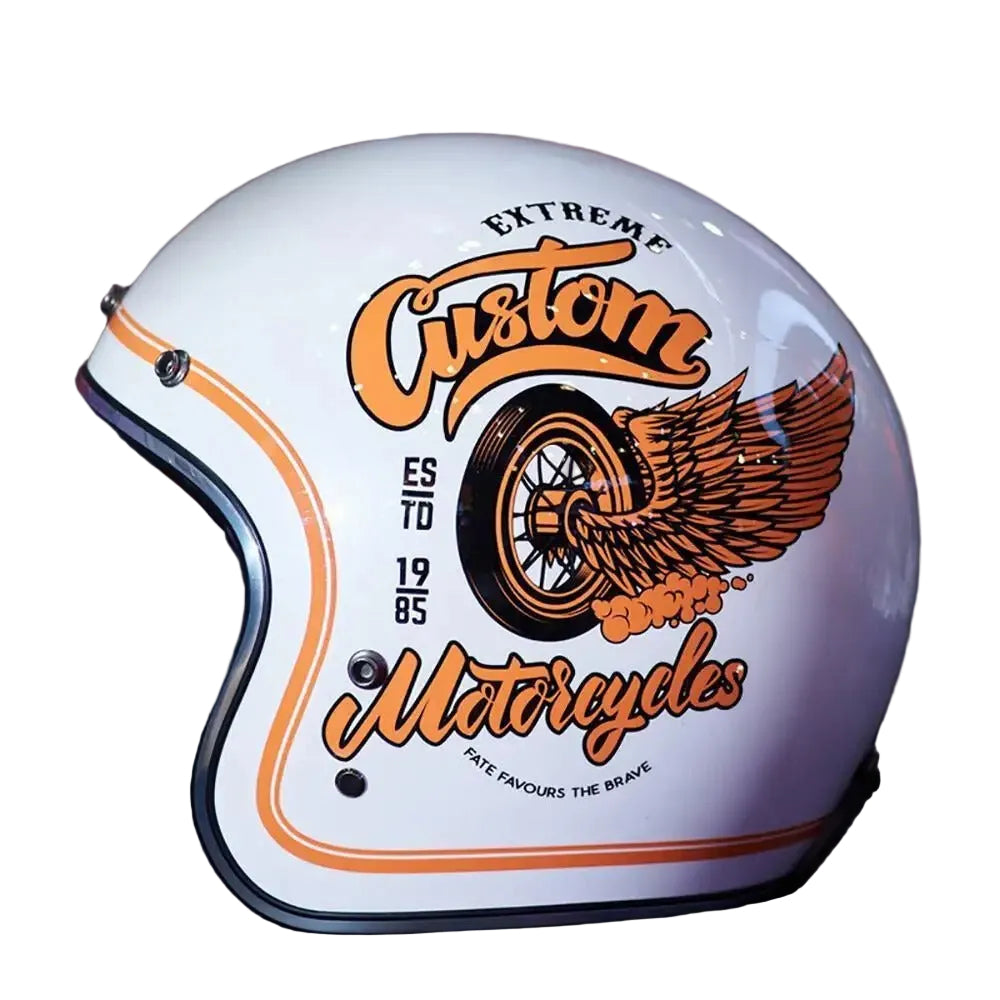 Fiberglass Retro Motorcycle Helmet
