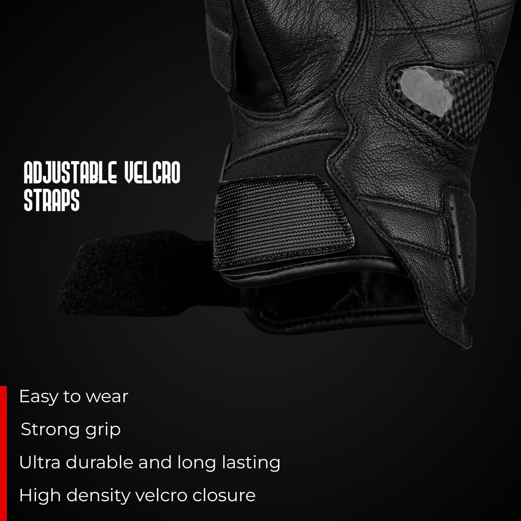 Gladiator Genuine Leather Motorcycle Gloves