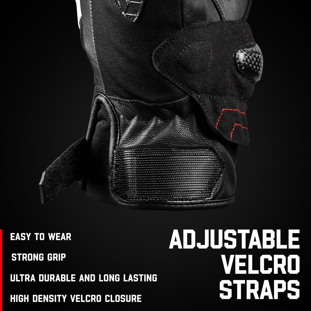 Carbon X Leather Motorcycle Riding Gloves