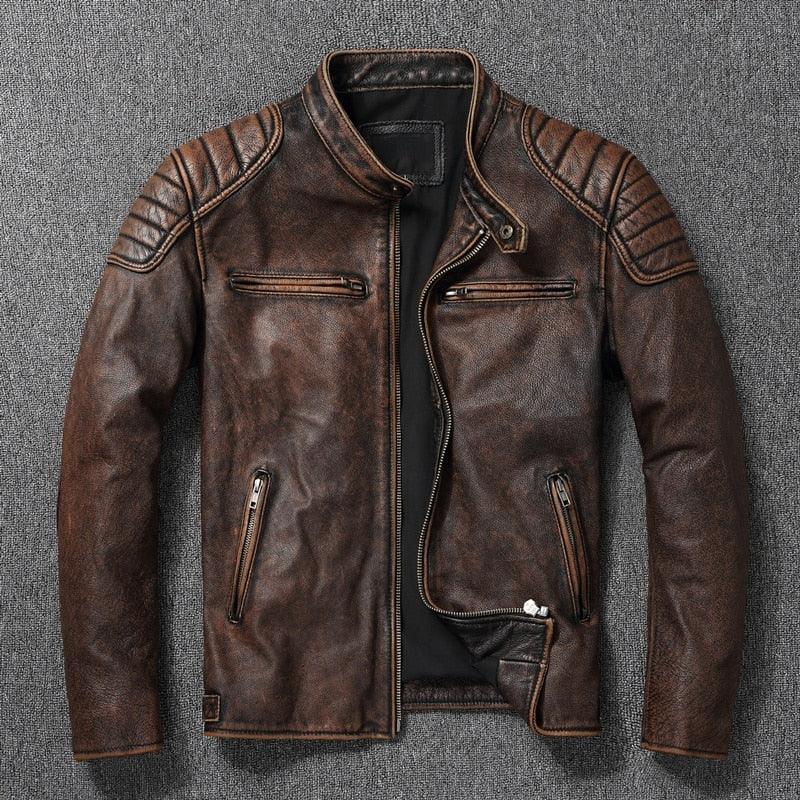 Vintage Brown Genuine Leather Jacket