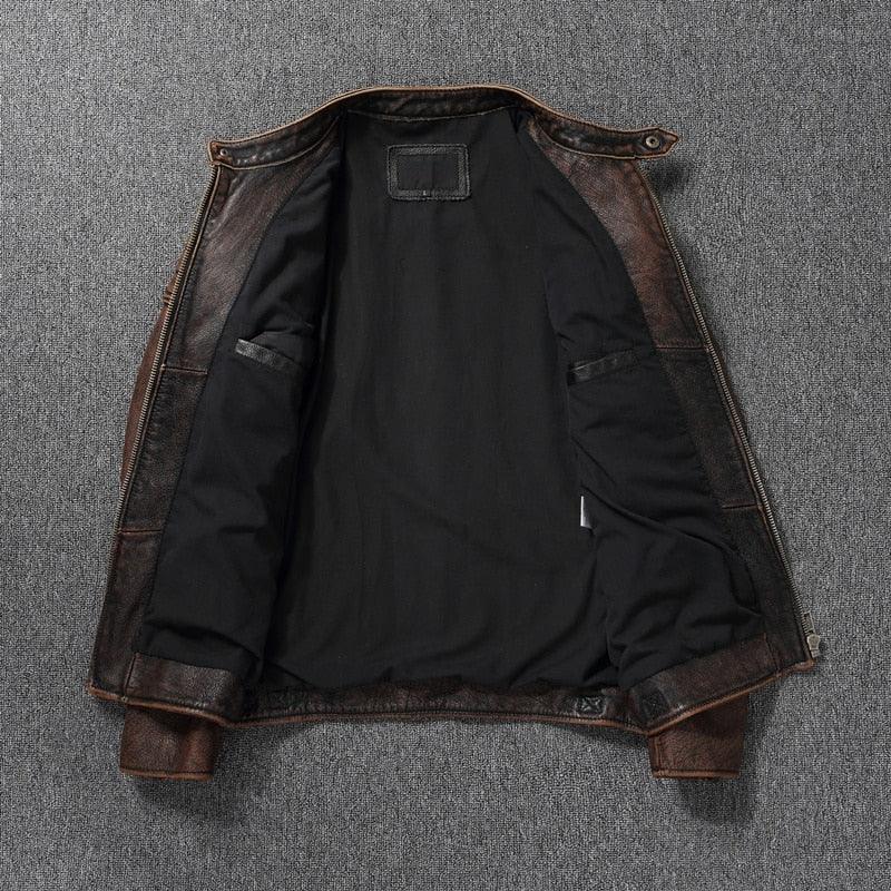 Vintage Brown Genuine Leather Jacket