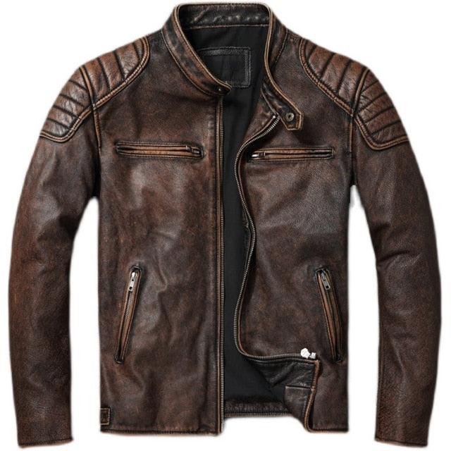 Vintage Brown Genuine Leather Jacket