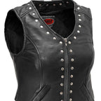 Empress Women's Motorcycle Leather Vest