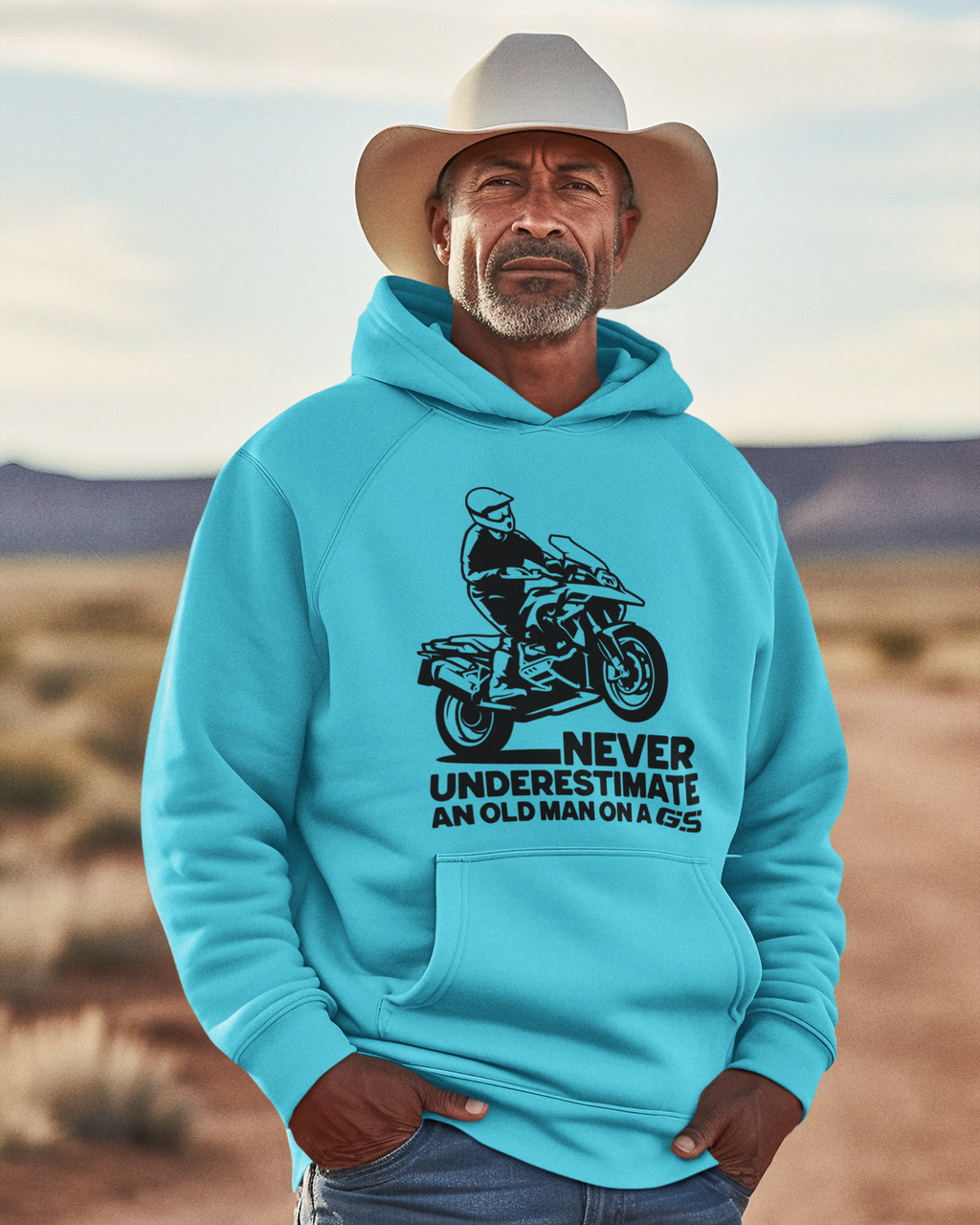 Never Underestimate an Old Man on a GS Hoodie