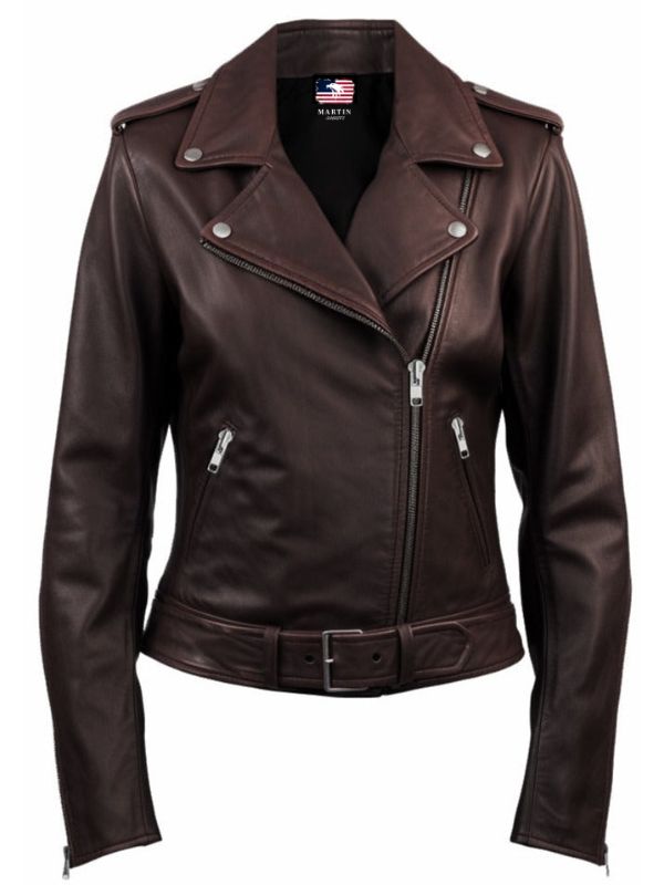 Dark Brown Biker Leather Jacket