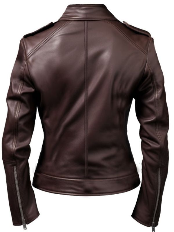 Dark Brown Biker Leather Jacket