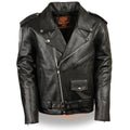 Milwaukee Leather LKM1781 Men's The Legend Classic Black Premium Leather Motorcycle Jacket w/ Quilted Liner